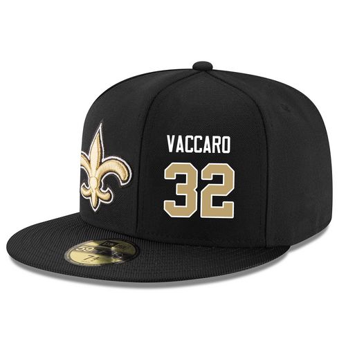 NFL New Orleans Saints #32 Kenny Vaccaro Stitched Snapback Adjustable Player Hat - Black/Gold